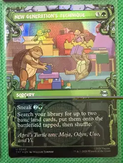 MTG TMNT Borderless 9 Card Set FOIL Uncommon Technique Last Ronin Shredder April - Image 5