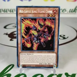 Red Lotus King Flame Crime BLTR-EN028 Secret Rare 1st Edition Yu-Gi-Oh Card NM - Image 1