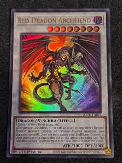 1X NM Red Dragon Archfiend - SDCK-EN045 - Ultra Rare 1st Edition - Yugioh - Image 1