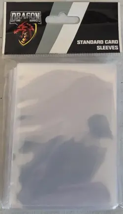 set of 6 Dragon Card Sleeves Matte Clear Standard Size TCG New Sealed - Image 1