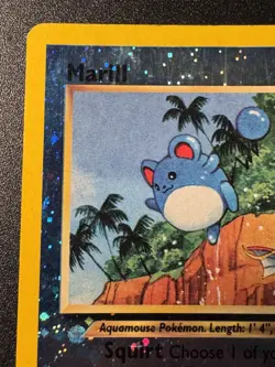 Marill 11/18 Southern Islands Promo Pokemon Card Reverse Holo Foil Rare MP - Image 3