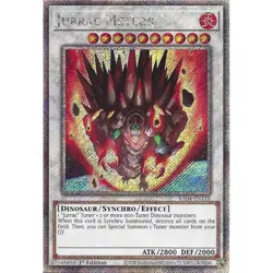 YuGiOh! Jurrac Meteor RA04-EN139 Platinum Secret Rare 1st Edition NM Card - Image 1