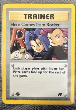 Pokemon TCG Here Comes Team Rocket! First Edition Holo Rare trainer card 15/82 - Image 1