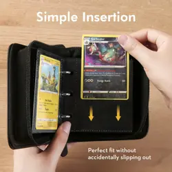Mini Size Card Binder for Pokemon Cards, ® 2x2 2 Pockets with 40 Removable Sl... - Image 4