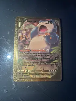 Snorlax 150hp Gold Foil Fan Art Collector Card TCG - Image 1