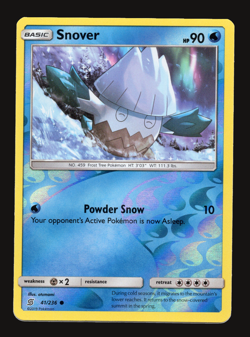 Pokemon TCG Snover Unified Minds Sun & Moon SM 41 Reverse Holo NM Card - Image 1