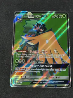 Decidueye GX SM37 Sun & Moon Full Art Black Star Promo Pokemon Card lp - Image 1