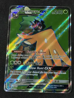 Decidueye GX SM37 Sun & Moon Full Art Black Star Promo Pokemon Card lp - Image 2