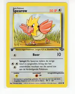 ~NL~ DUTCH Spearow 1st Edition Jungle 62/64 Pokemon Card (Ref:R) - Image 1
