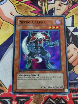 Necro Gardna taev-en012 1st Edition (NM+) Super Rare Yu-Gi-Oh! - Image 3