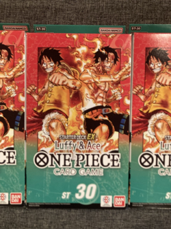 One Piece ST-30 Luffy & Ace Starter Deck EX Lot of 3 Factory Sealed - Image 3