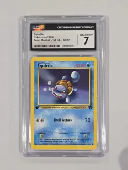 Squirtle Team Rocket 1st Edition 68/82 Pokemon Card CGC 7 - Image 1