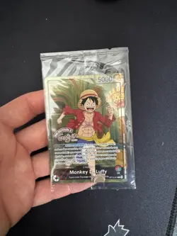 One Piece Card French Luffy Op13-001 X Musee Grevin Promo New - Image 1