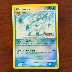 Glaceon 20/100 Reverse Holo Burger King Platinum Promo Pokemon Card DMG - Image 1
