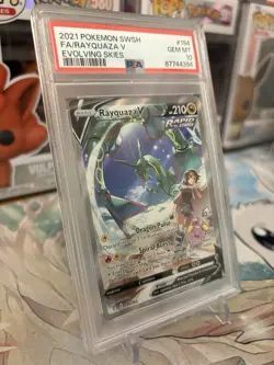 Pokemon TCG Evolving Skies Rayquaza v Card 194/203 SWSH PSA 10 - Image 4