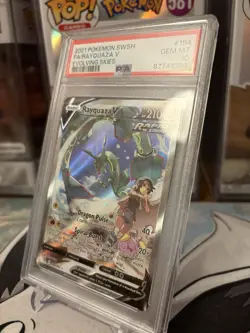 Pokemon TCG Evolving Skies Rayquaza v Card 194/203 SWSH PSA 10 - Image 5