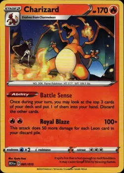 CHARIZARD 001/015 Pokemon Card McDonald's Promos 2024 Near Mint - Image 1