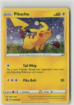 Pikachu Holo Promo SWSH: Sword & Shield Promo Cards SWSH039 NM - Image 1