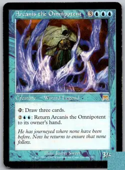 Arcanis the Omnipotent 66 Rare Onslaught Magic: The Gathering Lightly Played - Image 1