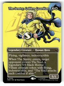 The Sentry, Golden Guardian (Borderless) 358 Rare MTG MSH NM - Image 2