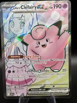Lillie’s Clefairy EX Ultra Rare 173/159 English NM Journey Together Pokemon TCG - Image 1