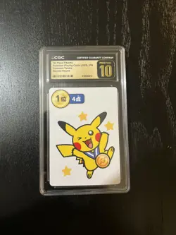 2025 POKEMON TARUKA 1ST ,2ND, 3RD, 4TH PLACE-ROUND 1 PIKACHU CGC 10 PRISTINE SET - Image 3