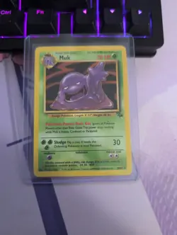 Pokemon Muk TCG 28/62 Fossil Regular Non-Holo Card LP Rare Vintage WOTC 1999 - Image 1