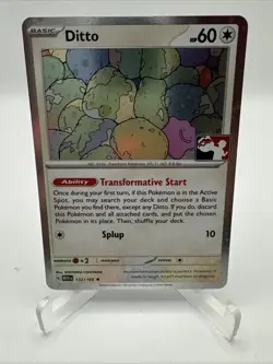Ditto 132/165 Cosmos Holo Prize Pack Stamped Series 6 Pokemon TCG 151 Mew Swirl - Image 1