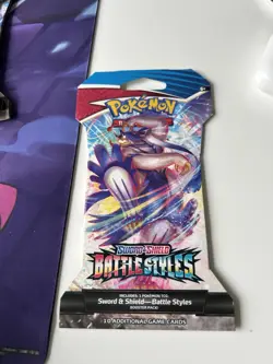 POKEMON TCG Battle Styles 1 X EMPTY Random BOOSTER PACK Good Condition - Image 1