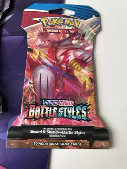 POKEMON TCG Battle Styles 1 X EMPTY Random BOOSTER PACK Good Condition - Image 4