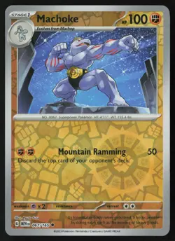 Pokemon Machoke - 067/165 SV: Scarlet & Violet 151 Reverse Holo Pack Fresh - NM - Image 1