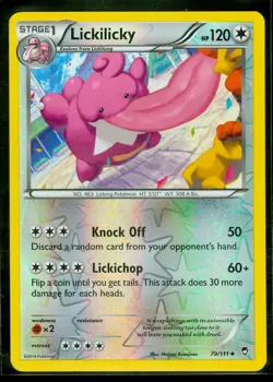 Pokemon LICKILICKY 79/111 - XY Furious Fists Rev Holo MINT - Image 1