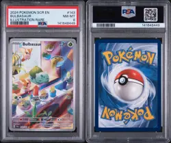 BULBASAUR 143/142 PSA 8 ILLUSTRATION RARE SCR EN-STELLAR CROWN POKEMON ENGLISH - Image 3