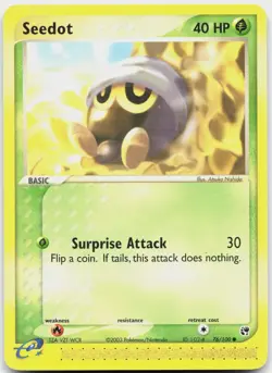 Seedot 76/100 Common Sandstorm Pokemon Near Mint - Image 1