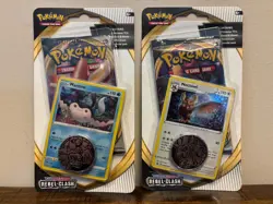 x2 Pokemon TCG: Sword & Shield Rebel Clash Checklane Blisters: Noctowl & Mantine - Image 1