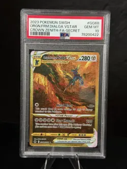 Origin Forme Dialga VSTAR GG68/GG70 Crown Zenith Secret FA Holo PSA 10 - Image 2