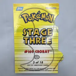 Rare Pokemon Topps Crobat #169 Die Cut Embossed 3 Of 18 - LP - Image 2