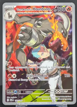 Pokemon Team Rocket's Houndoom #191/182 Eng Destined Rivals Illustration Rare - Image 1