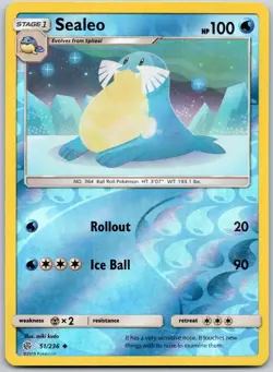 SEALEO 51/236 UC COSMIC ECLIPSE POKEMON REVERSE HOLO NM/M - Image 1