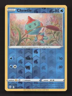 Chewtle 026/072 Common Shining Fates Pokemon Reverse Holo Moderately Played - Image 1