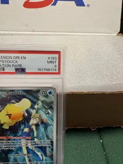 Pokemon TCG: Misty's Psyduck #193/182 DRI EN Illustration Rare PSA 9, MINT. - Image 3