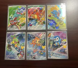 Pokemon First Partner Illustration series Gen 1 and Gen 4 - Kanto And Sinnoh Set - Image 1