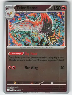 Talonflame 014/088 Uncommon Perfect Order Pokemon Reverse Holo Near Mint - Image 1