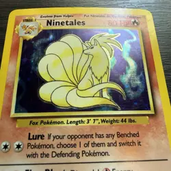 Ninetales 12/102 Holo Rare Base Set Pokemon MP - Image 2
