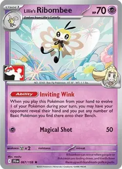 1x Lillie's Ribombee (#067/159) - Holofoil NM Eng Pokemon - Prize Pack Series - Image 1