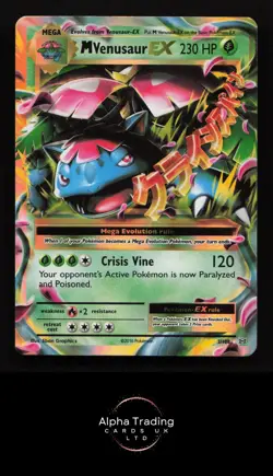 M Venusaur EX 2/108 Holo EX Rare Evolutions Pokemon Moderately Played - Image 1