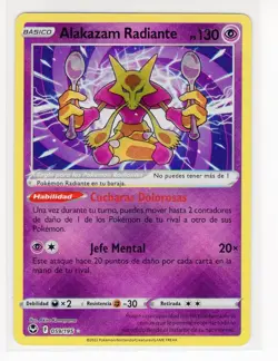 1x ~ESP~ SPANISH Radiant Alakazam Silver Tempest 059/195 Pokemon Card (Z1) - Image 1