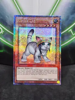 Yugioh Rescue Cat (Alt Art) RA02-EN001 Quarter Century Secret Rare 1st Ed NM - Image 1