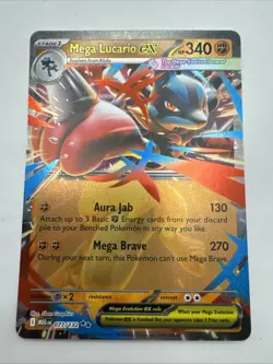 Mega Lucario EX 077/132 Pokemon TCG Mega Evolutions English Card - Image 1
