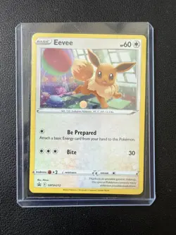 Eevee SWSH212 - SWSH Black Star - Promo Holo Pokemon Card - M / NM - Image 1